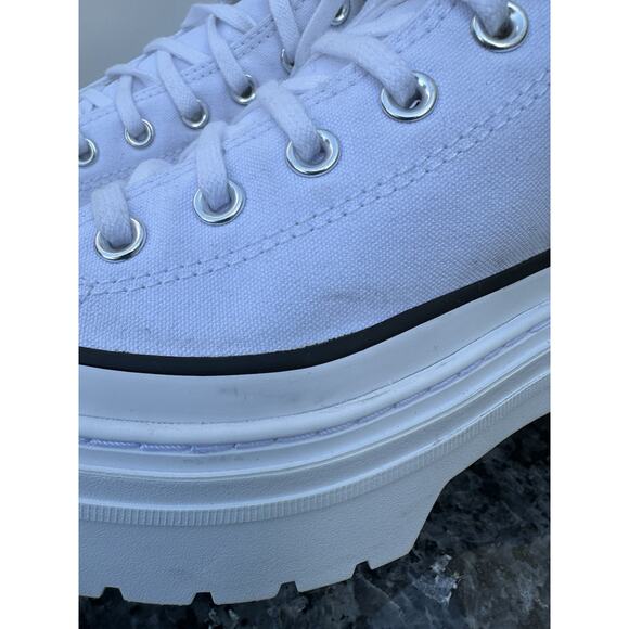 Converse CT All Star White Lugged Heel Platform Women Sneakers A10364C Sz 10.5 - Picture 6 of 15
